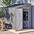 YOPTO 4x7 FT Outdoor Storage Shed,Lean to Lockable Metal Garden Shed Steel with Reinforced Beams,All Weather Waterproof Storage House W/Lockable Door,for Backyard,Patio,Lawn,Garden,Dark Gray