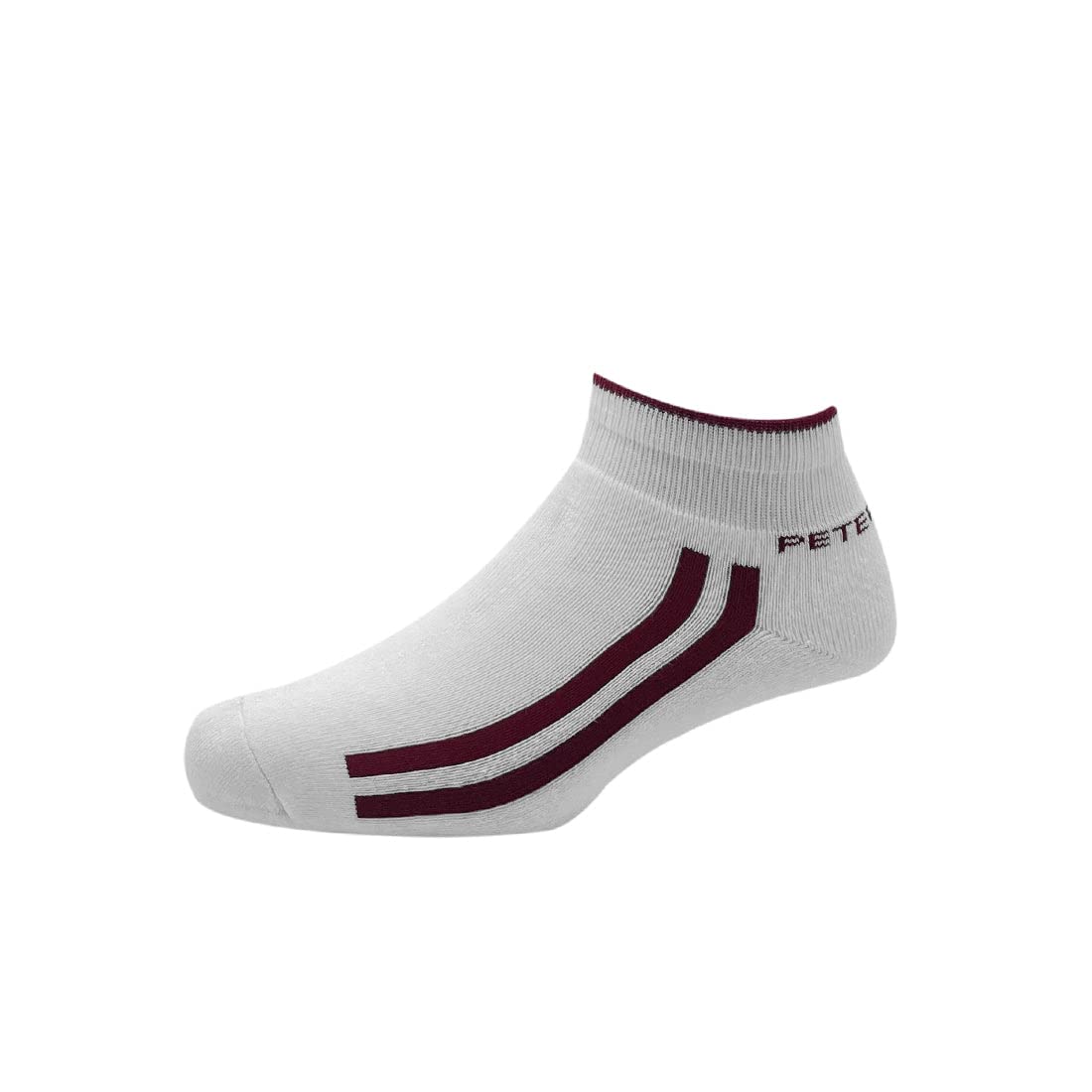 peter england Ankle Length Men's Stripe Pattern Socks - White-picture-23