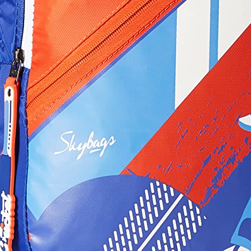 Image of Skybags Casual Backpack 34L with 3 Spacious Compartments, Front Pocket & Built to Last Shoulder Strap | Blue | Riddle