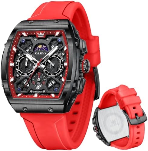 OLEVS 2 Pcs Couple Watches Quartz Watches with Luminous Calendar Date Window Waterproof 3ATM Casual Stainless Steel Watches for Women Men Lovers Romantic Gift