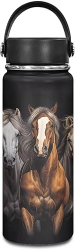 Hinthetall Axolotl - Botellas de agua aisladas con tapa y lazo de transporte para gimnasio, deportes, viajes, botella de agua grande de 18 onzas,