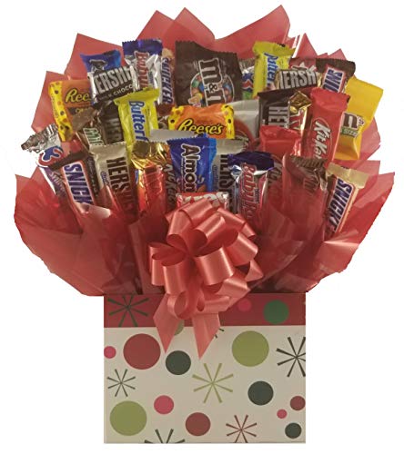 Christmas Holiday Dots Chocolate Candy Bouquet