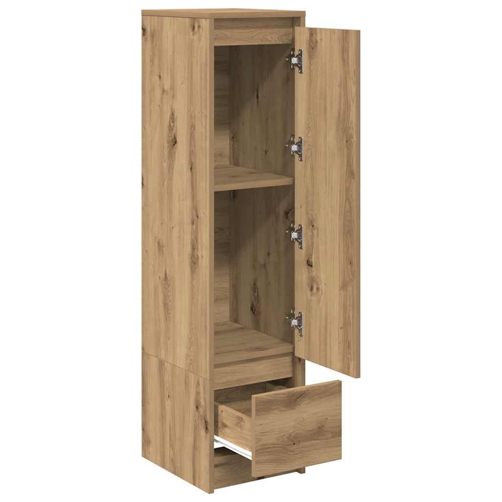 Fengshui Highboard Artisan dąb 29,5 x 34 x 119,5 cm materiał drewnopochodny