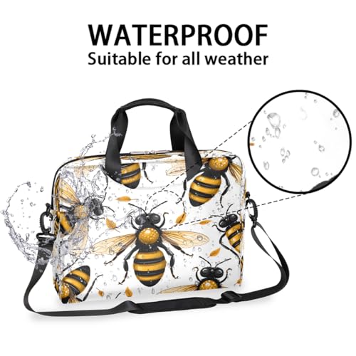 Maletín para portátil con patrón Animal Bee, 13-16 pulg miniatura 3