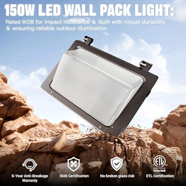 150W LED Wall Pack 5000K