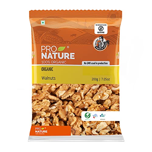 Image of Pro Nature 100% Organic Walnuts, 200g, Whole