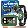 MIMOFPET Wireless Pet Barrier - Indoor Outdoor Waterproof Barrier with Adjustable Range up to 8.2 ft,Adjustable Safe Static Intensity, Rechargeable Boundary System for Dogs (Wireless Barrier System)