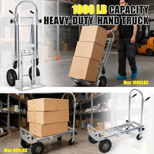 Carretilla de mano plegable 3 en 1 de aluminio 550 lbs miniatura 6