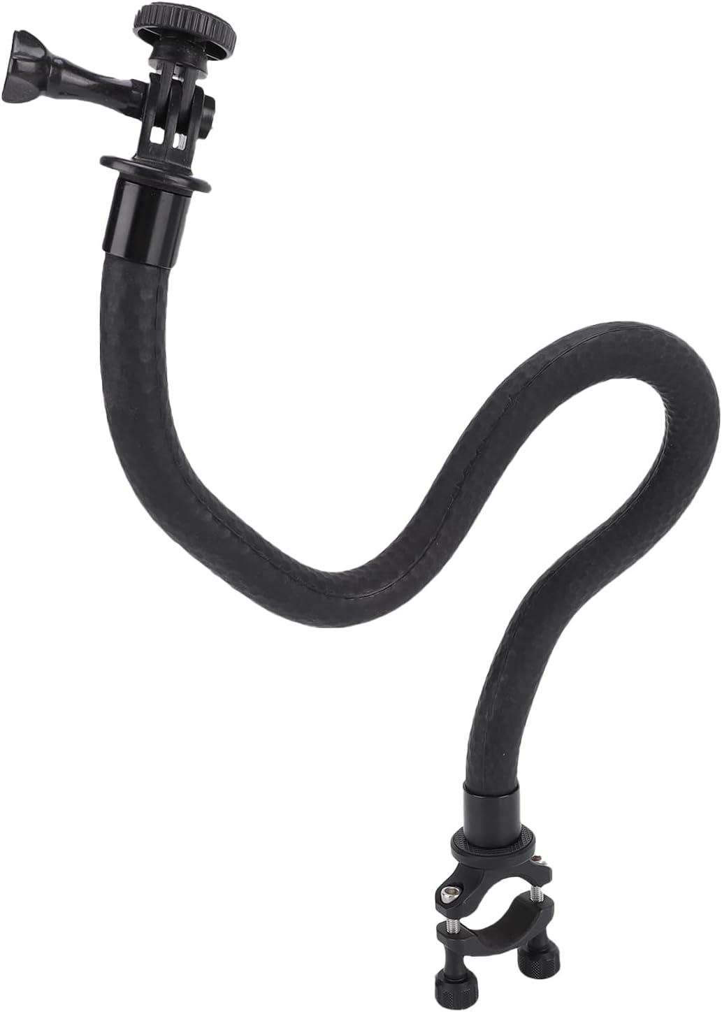 Fabater Camera Stand, Flexible Gooseneck 180 Rotation Universal 1/4 Inch Screw Webcam Mount, Desk Clamp Mount with Desktop Clamp and Bike for Desks, Bikes, Tripods, and More