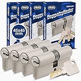 Montaje sin molestias: estos cilindros de cierre se pueden montar rápida y fácilmente con un destornillador (Phillip). Incluye 2 tornillos de fijación por cilindro. Diámetro de perforación transversal: 5 mm. Recibirá instrucciones de 4 pasos para una instalación sencilla. El cilindro con pomo tiene una función integrada de emergencia y seguridad, es decir, se puede bloquear desde ambos lados. Más comodidad.