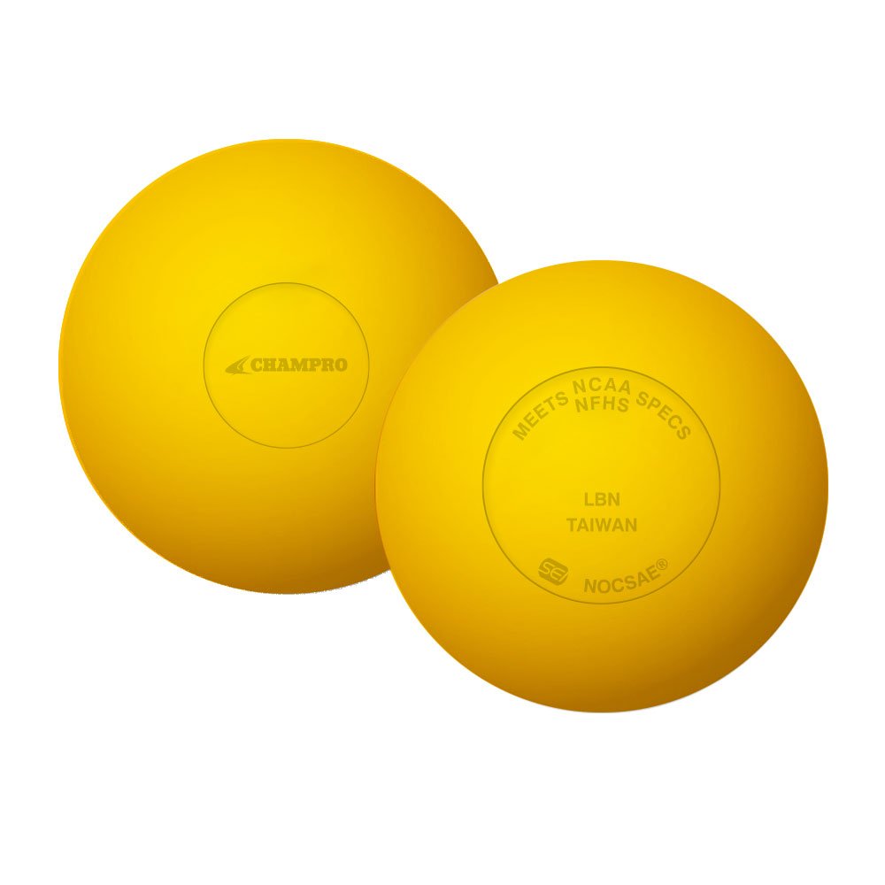 Champro Nocsae Lacrosse Balls; Gold Nocsae Lacrosse Balls, 12