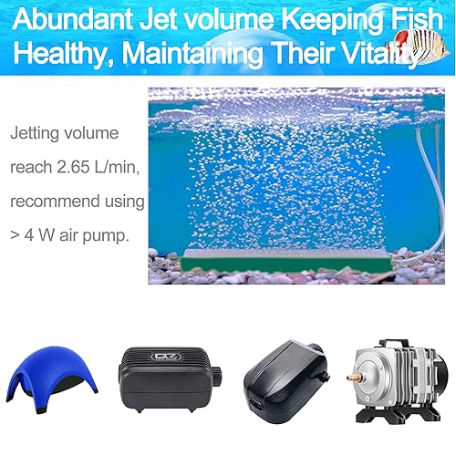 Image of 10 Inch Aquarium Air Stones Bar - Air Stone Kit with 5 Pcs Square Oxygen Diffuser Long Bubble Release Mineral Airstones for Fish Tank Pumps DWC Bucket Reservoir Pond