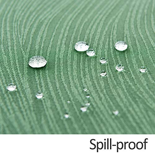 Maxmill Jacquard Table Cloth Swirl Pattern Spillproof Wrinkle Resistant Oil Proof Heavy Weight Soft Tablecloth For Kitchen Dinning Tabletop Outdoor Picnic Rectangle 52 X 70 Inch Sage Green #TOP4
