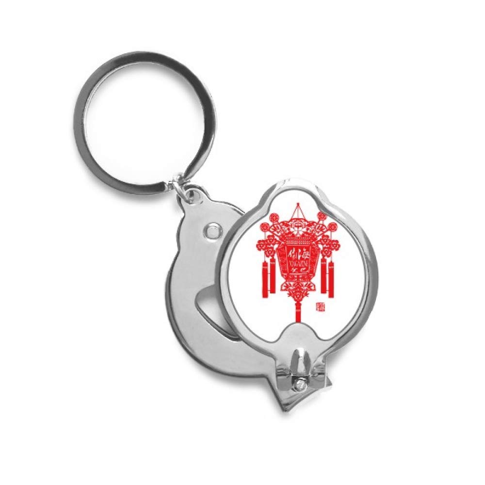 Cortador de uñas decorado con modelo de linterna tradicional de color rojo 4