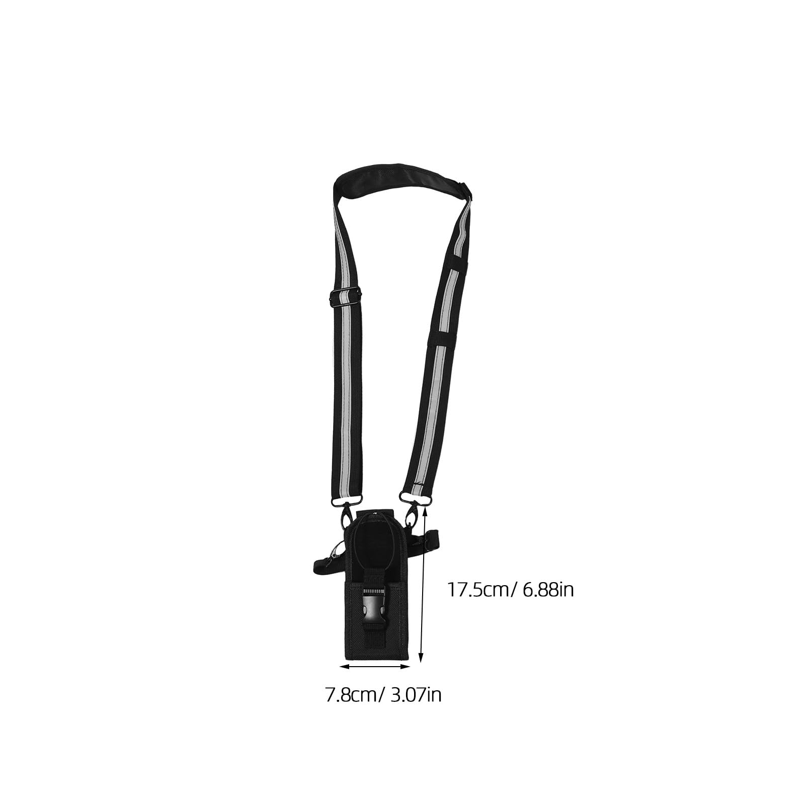 Support de Radio avec bandoulière : bandoulière Robuste pour radios portatives de Pompiers et Pochette en Sangle. Accessoires de sécurité et équipement de Formation.