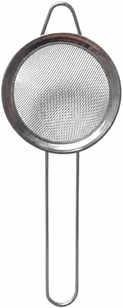 Saplı Büyük Çay Süzgeci – Paslanmaz Metal Bardak Çay Süzgeci ve Pudra Şekeri Eleği (1, Metal)