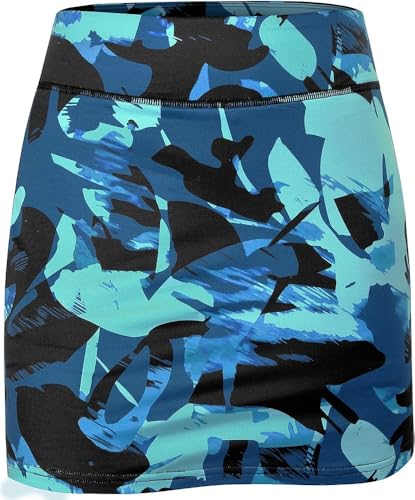 Image of Mehrang Skirt with Shorts for Women's & Girl's Solid High Waist Flared Skater Short Mini Skirt