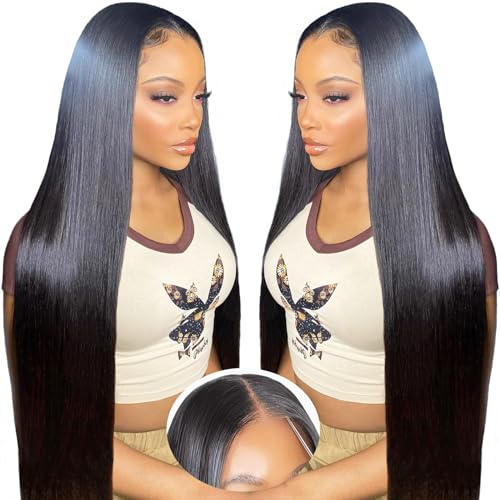 22 Pouces 9X6 HD Max Lace Straight Glueless Wig human Hair With Drawstring 200% Densité Perruque femme naturelle Perruque Cheveux Humain Sans Colle Pré-pincé...