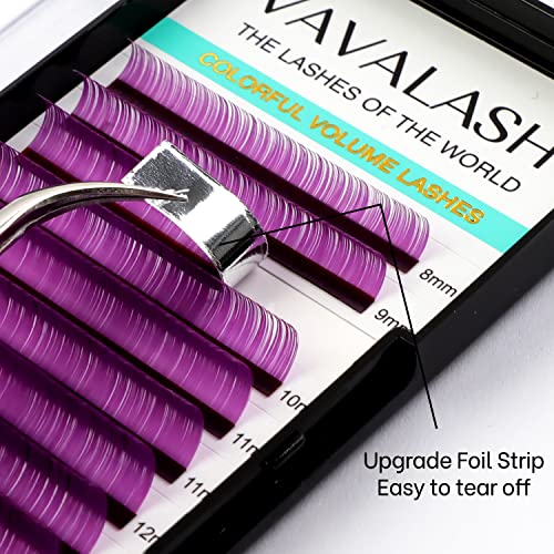 Image of Colored Lash Extensions 0.07mm CC Curl Violet Individual Volume Lashes Extensions 13-20 Mix Length Color Eyelash Extensions for Salon (Violet 0.07-CC, 13-20mm)