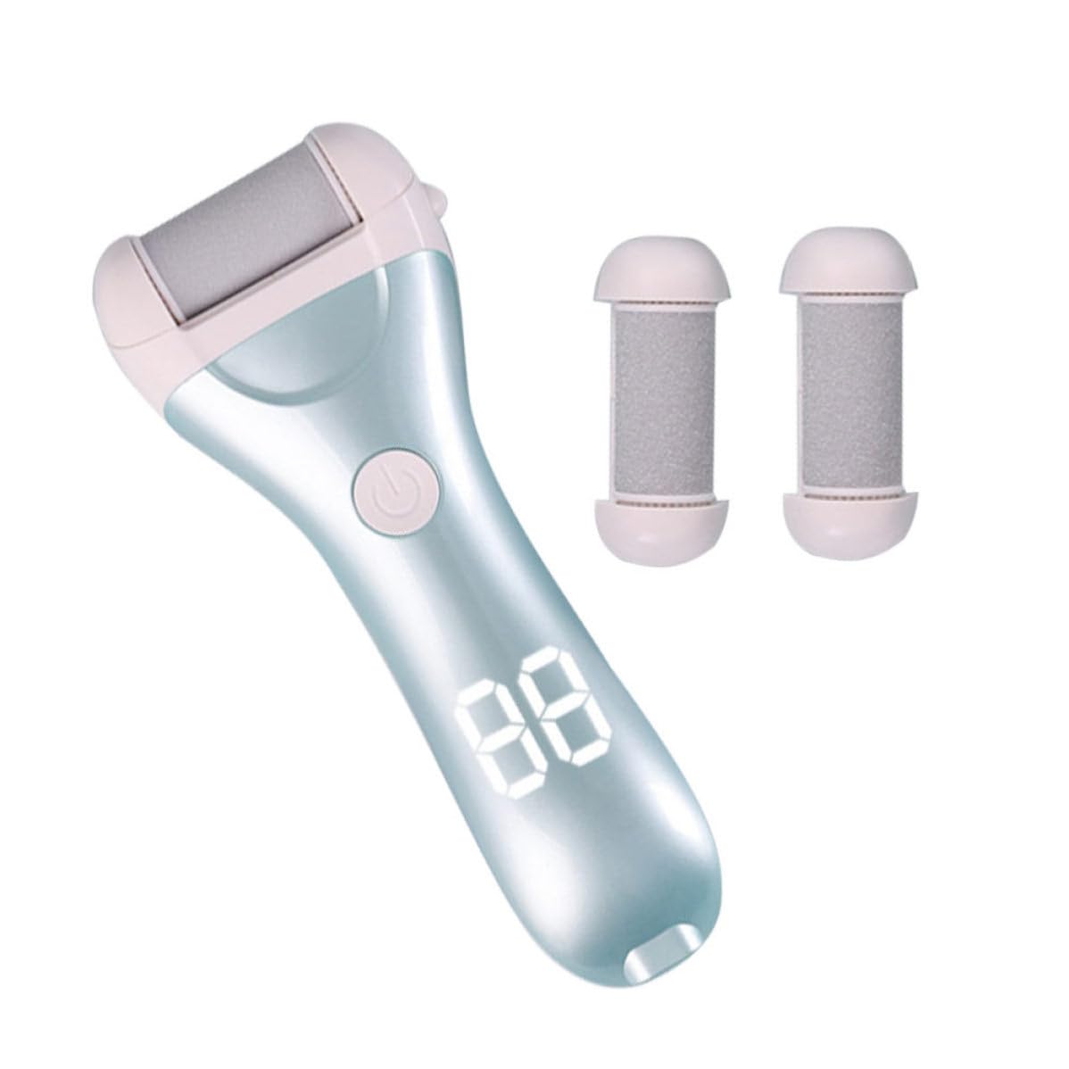EXCEART Mola Elettrica Rimozione Calli e Duroni Display per Piedi Ricaricabile Batteria 1200 Mah, Abs, per Pedicure Professionale