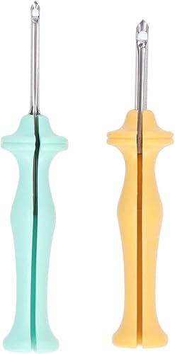 Miniatura 5 de TOPINCN Agujas perforadoras para sellos, 2 unidades, hilo de 0.138 in, hendidura para bordar, accesorios grandes, mango de plástico, 2 piezas, aguja