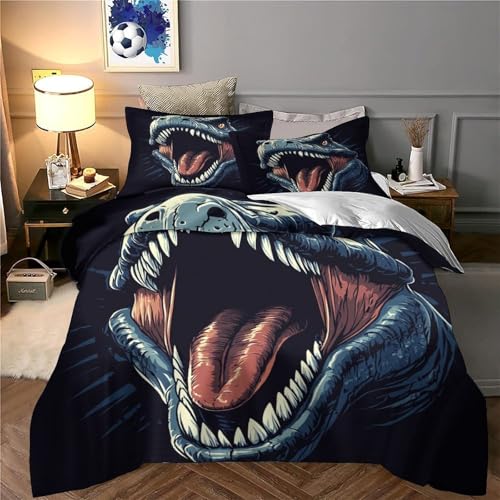 Housse de couette dinosaure 3D idéale pour la chambre familiale