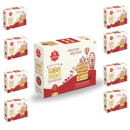 Image of SAHU GAJAK BHANDAR Gazak 3200g| Pack of 8 Boxes| Sesame Ch