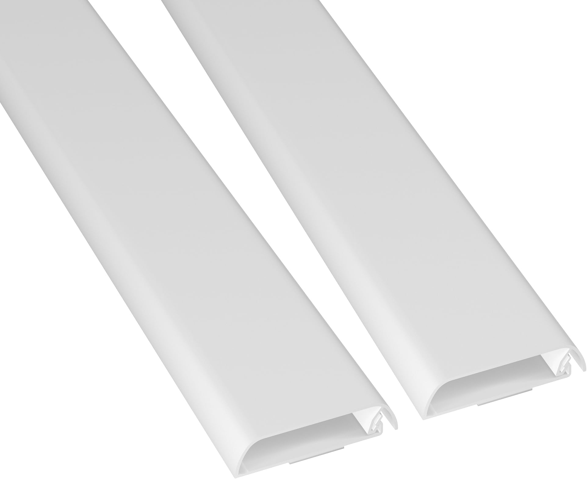 D-Line 80cm Cable Concealer Inconspicuous Adhesive Cable Covers, Paintable 6.0cm (W) x 1.5cm (H) x 40cm (L) x 2 Pack (White)
