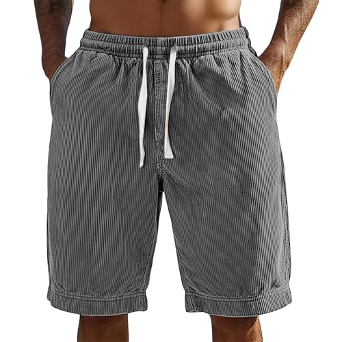Short décontracté en velours côtelé coupe ample élastique douce #108