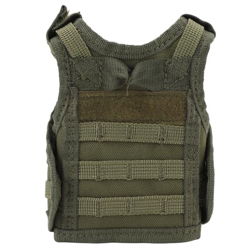 Mini Beer Vest Nylon Beverage Cooler Holder Bottle Sleeve Jacket for Beer Decoration Outdoor Parties Holidays Gift (OD Green)