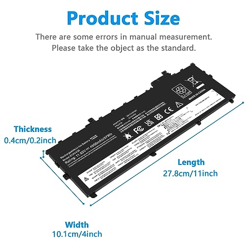 Image of ASUNCELL 01AV430 SB10K97587 Battery Replacement for Lenovo ThinkPad X1 Carbon 5th Gen 2017 6th Gen ThinkPad X1 Carbon 2017 /2018 Series 01AV429 SB10K97586 01AV431 SB10K97588 01AV494 SB10K97586