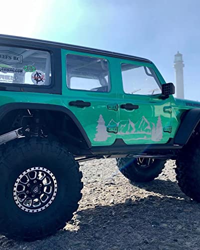 Treal 1.9 Beadlock Wheel Rims Heavy Duty Cnc Aluminum 4Pcs-Set For 1:10 Rc Crawler Trx-4 Axial Scx10 Ii (Black) #TOP4