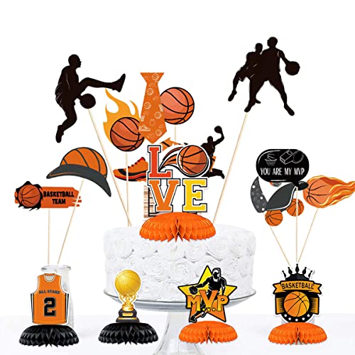 Xinyidl Basketball Honeycomb Centerpieces Basketball Party Decoration Basketball Table Centerpieces Basketball Court Paper Centerpiece Signs For Boys Sports Party 3D Table Supplies #TOP2