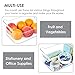 Vtopmart Refrigerator Organizer Bins 4 Pack - Clear Small Plastic Food Organizer with Handle for Fridge, Freezer, Cabinet, Kitchen Pantry Organization and Storage, BPA Free, 9.5