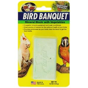 Zoo Med Mineral Block With Vegetables Bird Banquet, 5-Ounce
