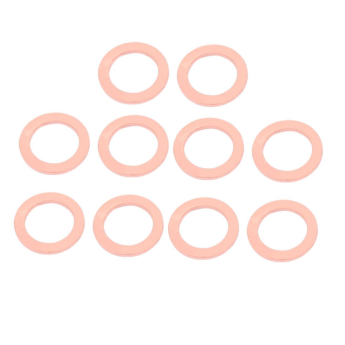 Aexit 10pcs 26mm Control Cables x 18mm x 2mm Flat Ring Copper Crush Washer Sealing Control Cable Accessories ket Fastener