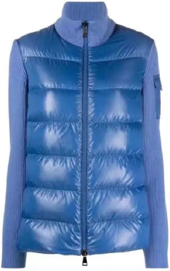 Down Women's Sweater Collage Design Knit Long Sleeve Slim Winter Coat Casual Clothing