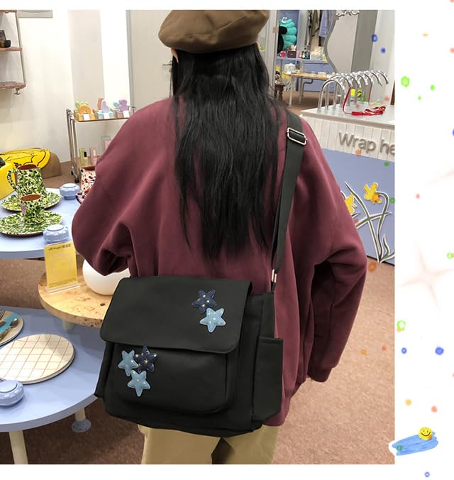 Cute Star Messenger Bag Casual Crossbody Bag for Women Aesthetic Bag Ita Bag Tote Bag Purse2