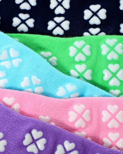 Vicenpal 45 Pairs Non Slip Yoga Socks Bulk Women Men with Grippers Skid Proof Socks for Hospital Barre Pilates,15 Colors3