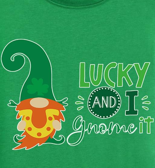 Image of Tkria Toddler Boys St Patricks Shirts Kids Clover Shamrock T-Shirt Baby Dinosaur Gnome Lucky Dude Short Sleeve Green Tops