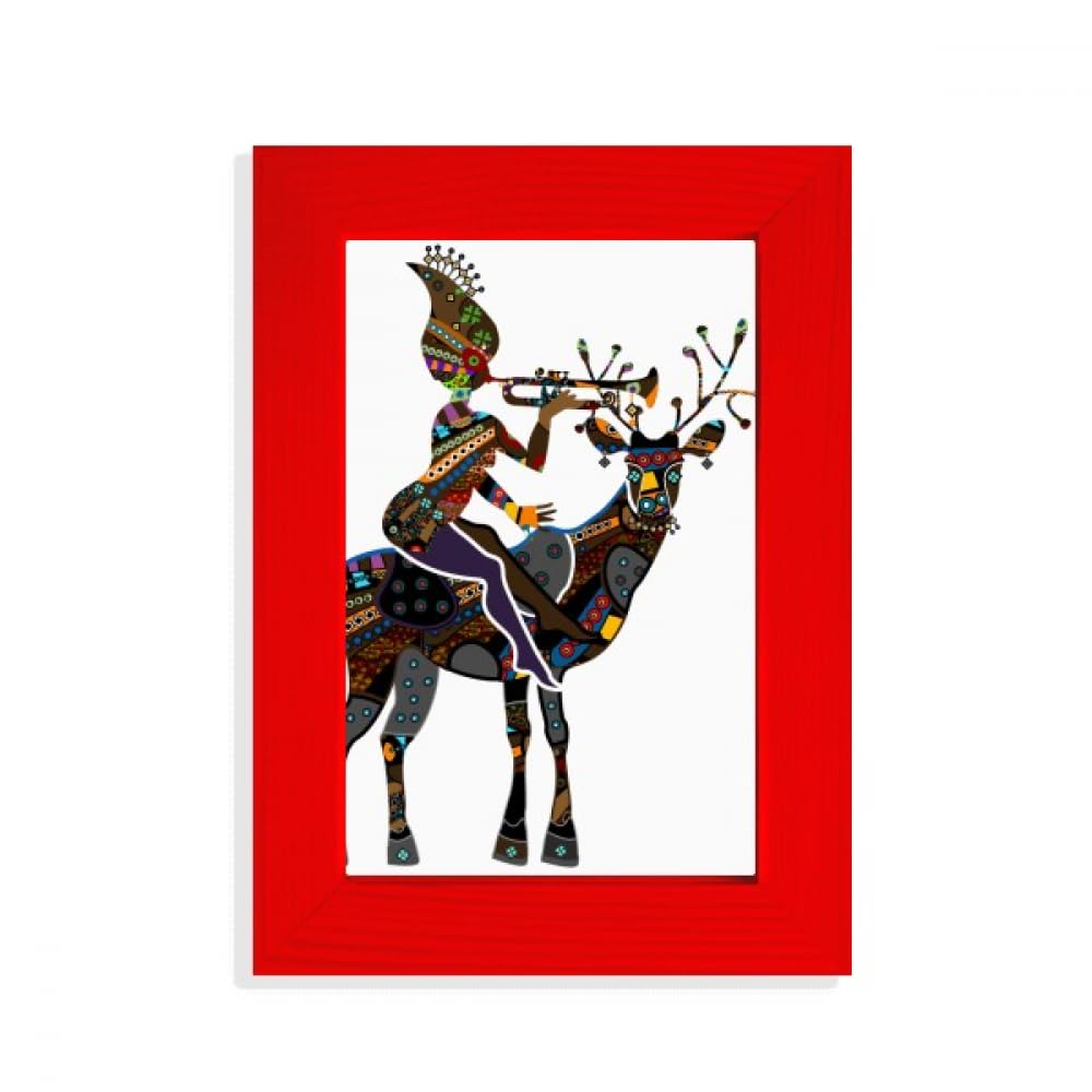 Cadre photo femme africaine Rouge LadyDeer Greatet pour déco salon