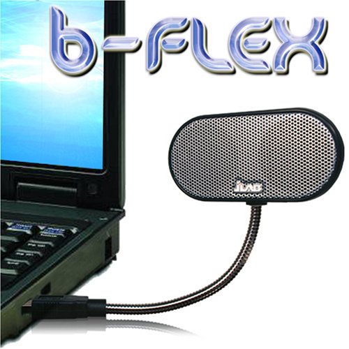 JLab USB Laptop Speakers - Portable, Compact, Travel Notebook Speaker for Windows PC and Mac - B-Flex Hi-Fi Stereo USB Laptop Speaker - Black