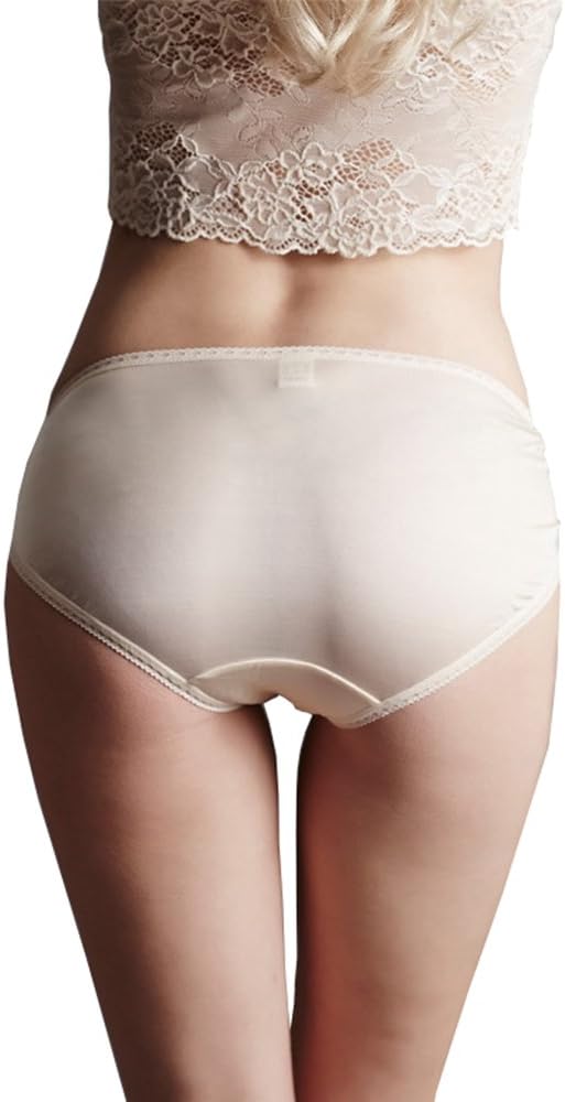 SilRiver Women's 100% Pure Silk Bikini Panties High Cut Breathable Underwear for Sensitive Skin Quick-Dry Travel-Friendly - Image 3