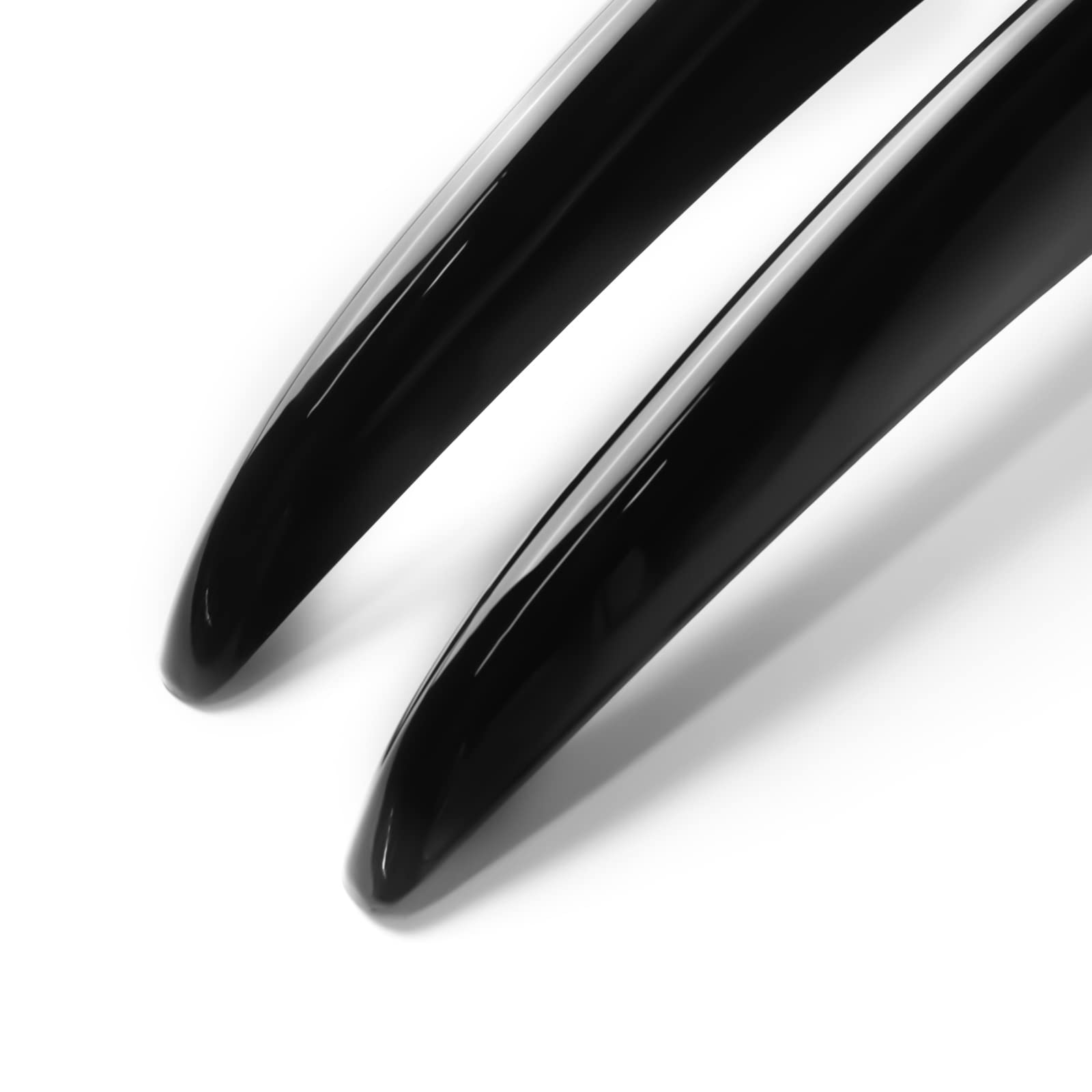 KUNGKIC Frontstoßstange Kühlergrill Lip Splitter Spoiler Compatible with Mercedes Benz C Klasse W205 2015-2018 Zubehör ABS Sport-Stil 4 Stück Coole Außendekoration(glänzend schwarz)