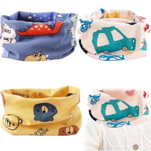 ZEPIQOR Braga Cuello Niño, Bufanda Bebe, 3 Piezas Pañuelos de Cuello de Bebé de Invierno Bufanda de Cuello Redondo para Niños
