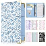 Server Books for Waitress, Leather Server Book with Zipper Pocket, Cute Servering Book with & Pen Holder Fits Servers Apron