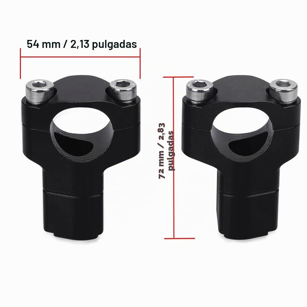 2pcs Moto Manillar Riser para DUKE 690 SMC Enduro 790 890 Adventure/R 125-530 EXC SX SXF XC XCF XCW -Nergo
