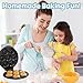 Mini Donut Maker- Electric NonStick Surface Makes 7 Small Doughnuts- Decorate Frost Ice Your Own for Kid Friendly Baked Dessert Treat- Cooking Activity for Adults, Easy Bake Gift, Galentine Brunch Fun