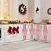 Lonfliness 6Pcs Christmas Cabinet Ribbons Large Bows for Christmas Cabinet Door Red White Bow Xmas Candy Cane Bows and Ribbon for Kitchen Cupboard Winter Holiday Party Home Decor Favor Supplies Gifts
