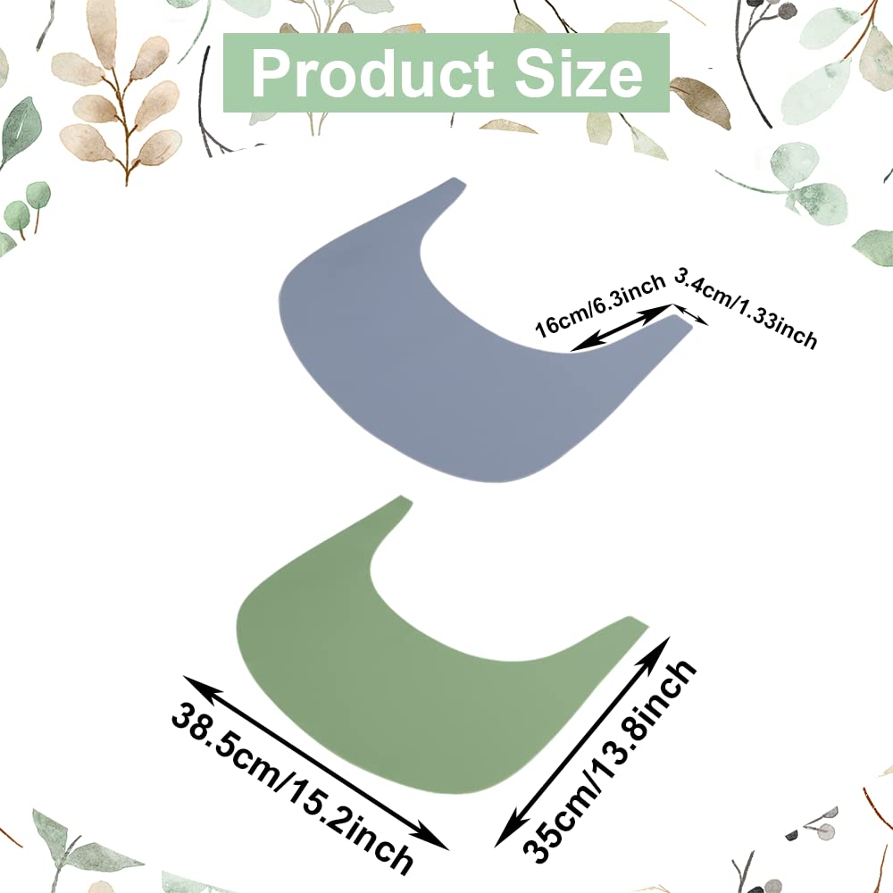 2 manteles Individuales de Silicona para Silla Alta Stokke Tripp Trapp, Bandeja para Silla Alta de bebé, manteles Individuales para Alimentos para bebés, niños pequeños